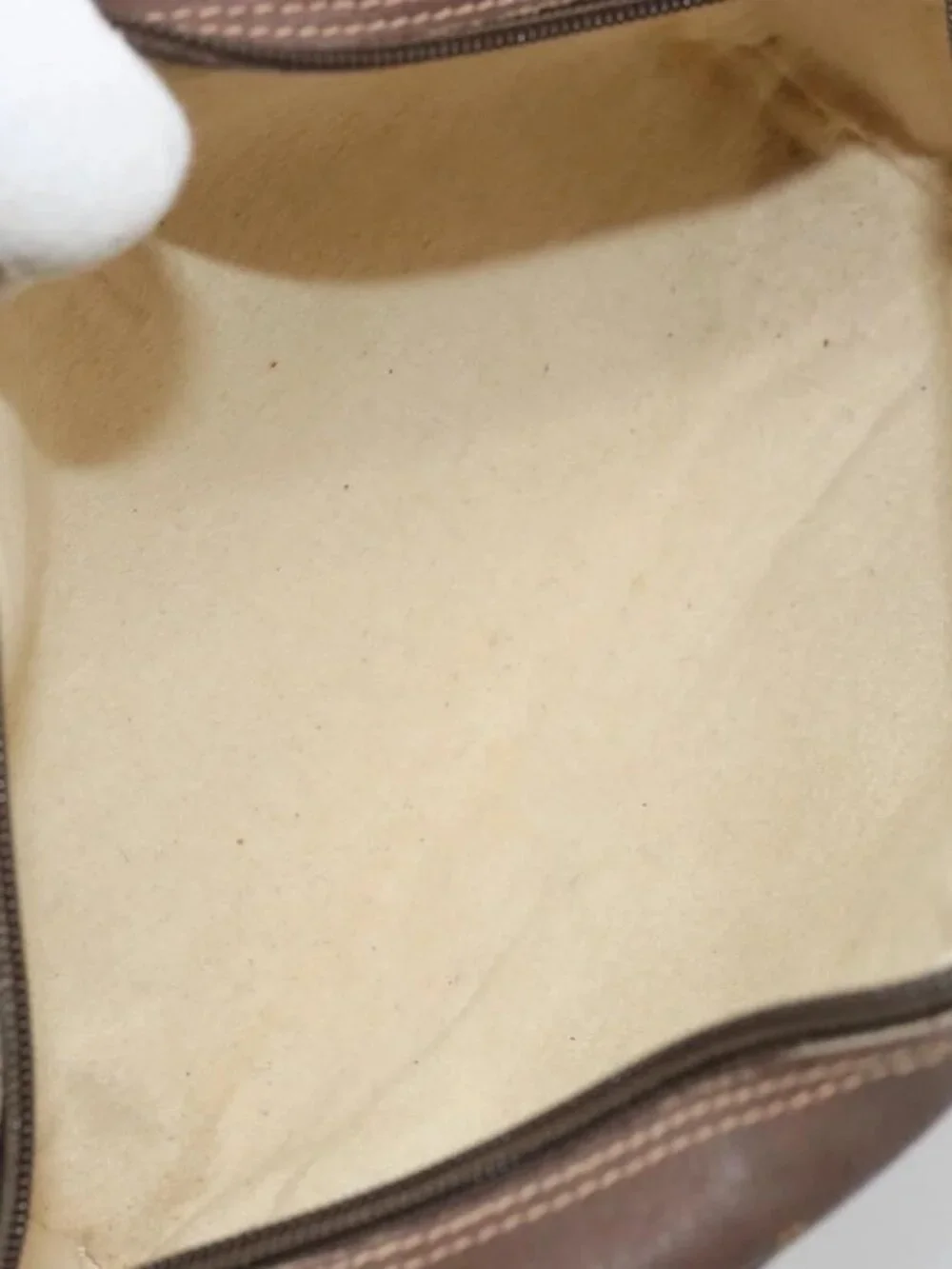 GUCCI GG Supreme Web Sherry Line Bag PVC Beige Gold 56 02 087 Auth BA12158